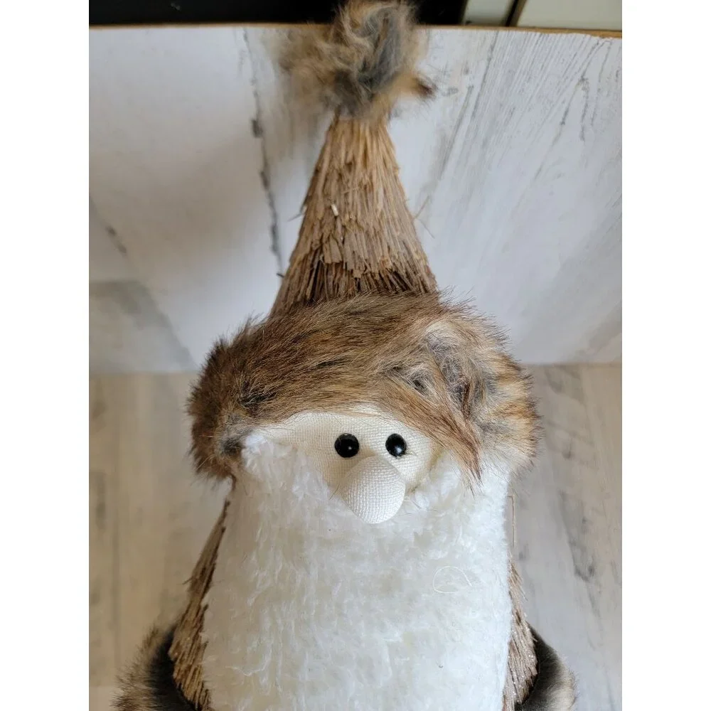 Pier‎ 1 Sisal brown Santa bottle brush wizard bristle Xmas home decor